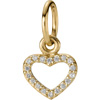 Pandora 14ct Gold Compose Valentine Pendant Heart Diamonds
